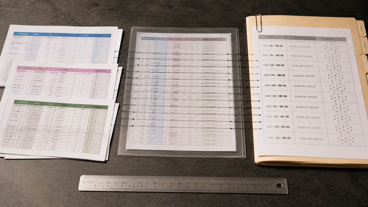 Original records, normalized fields, and documentation arranged as separate evidence layers.