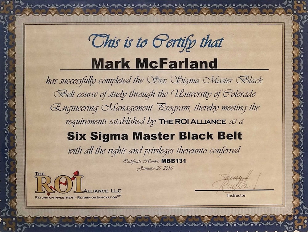 Six Sigma Master Black Belt