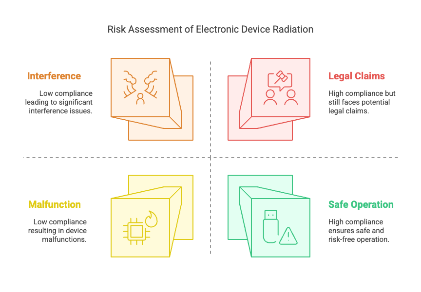 Non-Compliance Can Lead to Interference

Radiation from electronic devices is a fact of modern life. While most non-ionizing radiation is safe under regulated conditions, improper design, malfunction, or non-compliance can lead to interference, failure, or legal claims. Understanding the science, standards, and legal implications requires a specialized approach—one that Discovery Engineering is uniquely positioned to provide.

If your case or product involves RF radiation, EMF exposure, or related electrical engineering challenges, Discovery Engineering can help you uncover the facts and make informed decisions backed by technical expertise.

Reach out today to learn how Discovery Engineering can support your litigation or product development needs.