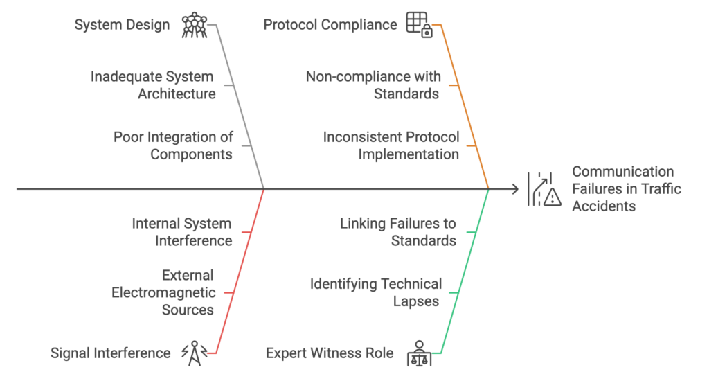 Today’s crash scenes can involve not only mechanical failures or human error, but also the invisible breakdown of vehicle-to-vehicle (V2V) or vehicle-to-infrastructure (V2I) communications.