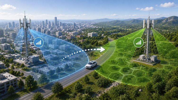 Mobile-handoff-between-cellular-towers