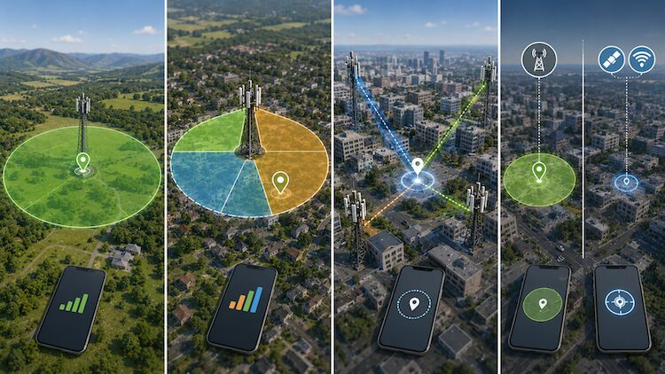 Mobile location accuracy by method
