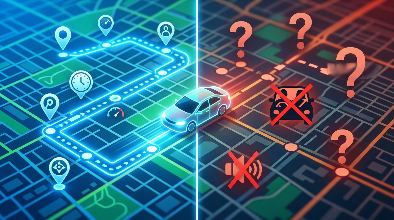 Rideshare GPS trip data mapped against mobile device records