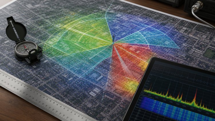 Cell sector coverage map
