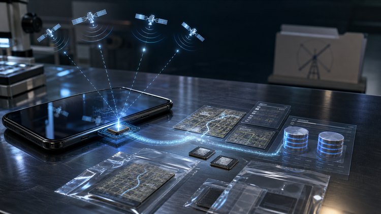 Device-based GNSS evidence shown separately from carrier records