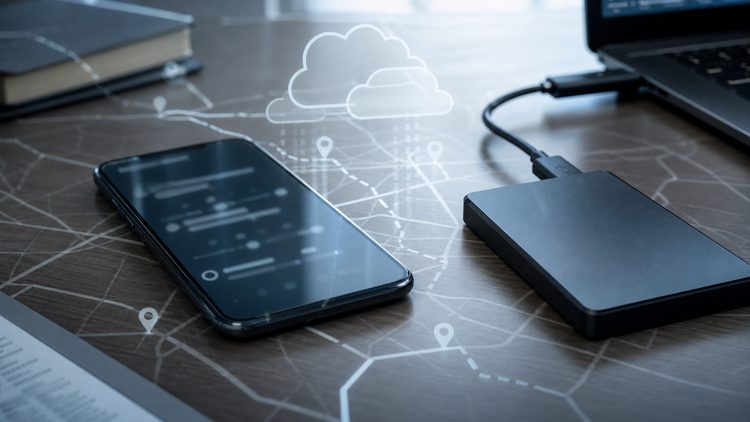Digital evidence retention workspace with phone storage and route data