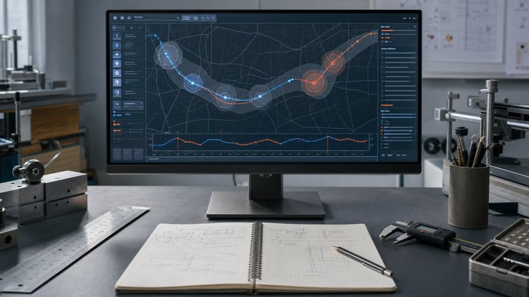 Route deviation map analysis